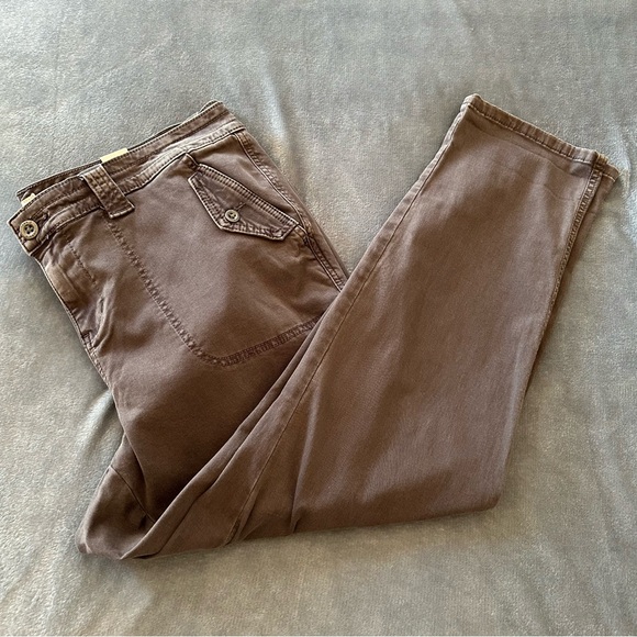 NWT Torrid Cropped Twill Military Pant Brown Wash - Picture 12 of 13